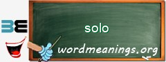 WordMeaning blackboard for solo